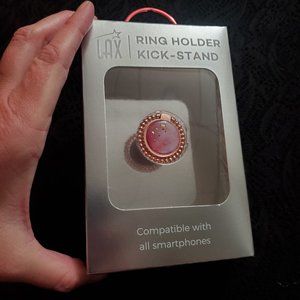 🤩3/$15 NIB LAX Brand pink & rose-gold ring holder kick-stand